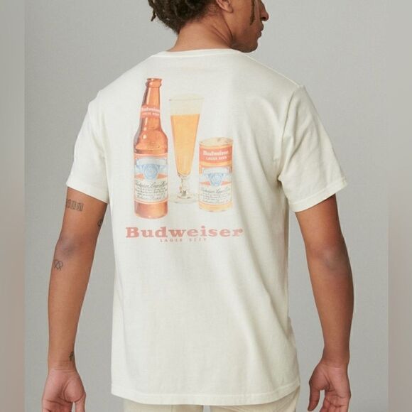 NWT Lucky Brand Budweiser Tee - Picture 1 of 6